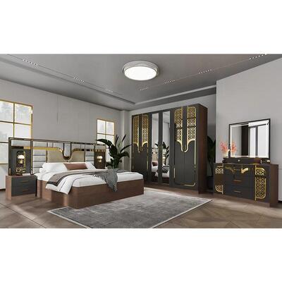 Set Furnitur Kamar Tidur Modern Turki Grosir Lengkap 5 Buah Ukuran King Set Kamar Tidur Bingkai Kayu Furnitur Rumah