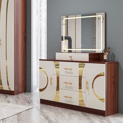 Set Furnitur Kamar Tidur Turki Grosir Murah Rangka Kayu Ukuran King Set Kamar Tidur Suite Kamar Utama Mewah Modern Set Kamar Tidur