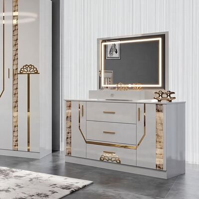 Set Lengkap Ranjang Ukuran King Turki Grosir Set Kamar Tidur Mewah Bingkai Kayu Modern Set Furnitur Kamar Tidur Dewasa Ganda