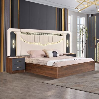 2026 Gaya Turki Kamar tidur mewah Set king Size Bed Suite Master Room Frame Kayu Murah Grosir Modern furnitur kamar tidur Set