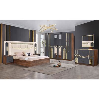 2026 Gaya Turki Kamar tidur mewah Set king Size Bed Suite Master Room Frame Kayu Murah Grosir Modern furnitur kamar tidur Set