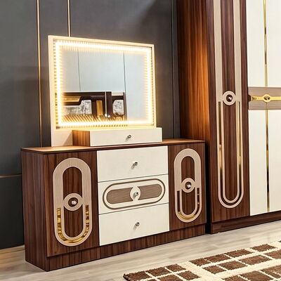 Classic Royal Turkish Complete Bedroom Sets king Size Bed Master Room Wooden Frame Cheap Luxury Modern Bedroom Furniture Set