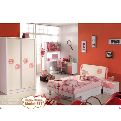 Set Kamar Tidur Kayu Solid Cabrini 5 Buah