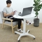 Meja Meja Laptop Kantor Bulat Studi Tahan Gores Dengan Roda PU