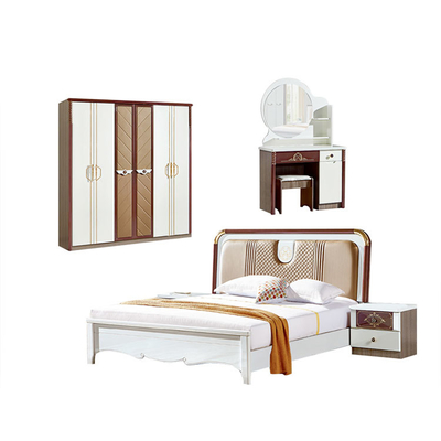 MDF Kaca Kayu Minimalis Kamar Tidur Set OEM Ramah Lingkungan Tahan Lama