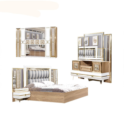 ODM Warna Perabot Ruang Tamu Set Tempat Tidur Berlapis Ukuran Raja 2100 * 1550mm