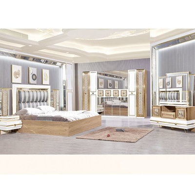 ODM Warna Perabot Ruang Tamu Set Tempat Tidur Berlapis Ukuran Raja 2100 * 1550mm