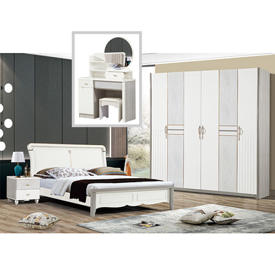 MDF PU Kaca Set Kamar Tidur Minimalis Eropa Perabotan OEM ODM