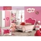 Perabot Kamar Tidur Anak Perempuan Cappellini Dengan Meja Tempat Tidur Putri Merah Muda 1280 * 2050mm
