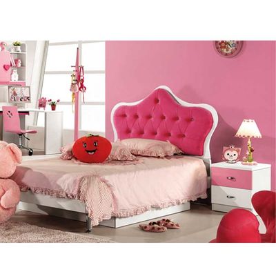 Perabot Kamar Tidur Anak Perempuan Cabrini Dengan Meja Tempat Tidur Putri Merah Muda 1280 * 2050mm