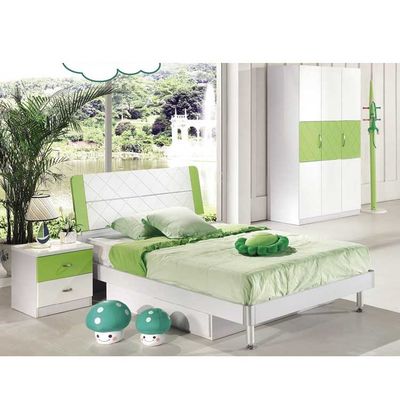 E1 MDF Cabrini Green Children Bedroom Set Furniture Sudut Bulat