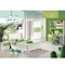 E1 MDF Cappellini Green Children Bedroom Set Furniture Sudut Bulat