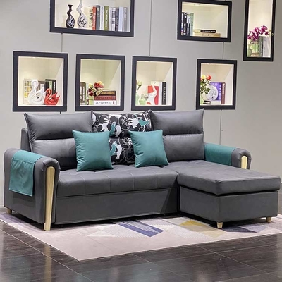 Cappellini Hotel Fabric Sofa Bed L Bentuk Sofa Set Anti Debu