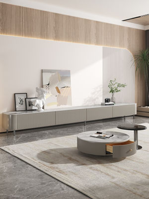 Ruang Tamu Cabrini Marmer Italia Rak TV Kayu Solid 120cm