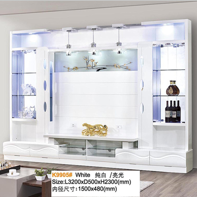Ruang Tamu Modern TV Stand Bunnings Doors Bifold Bookshelf MDF Board French TV Cabinet